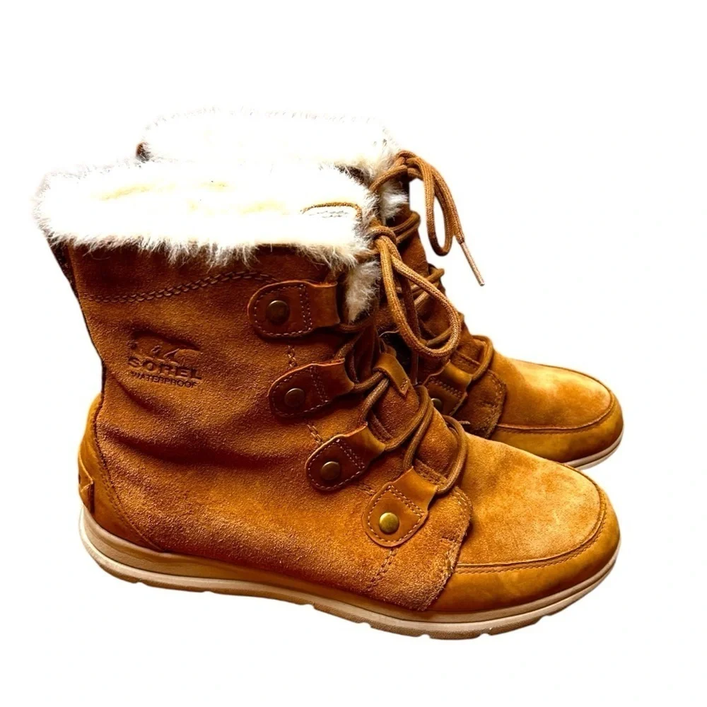 Sorel Explorer II Joan Boot-Faux Fur Lined Waterproof Leather Winter Boot-Size10 - Picture 4 of 9